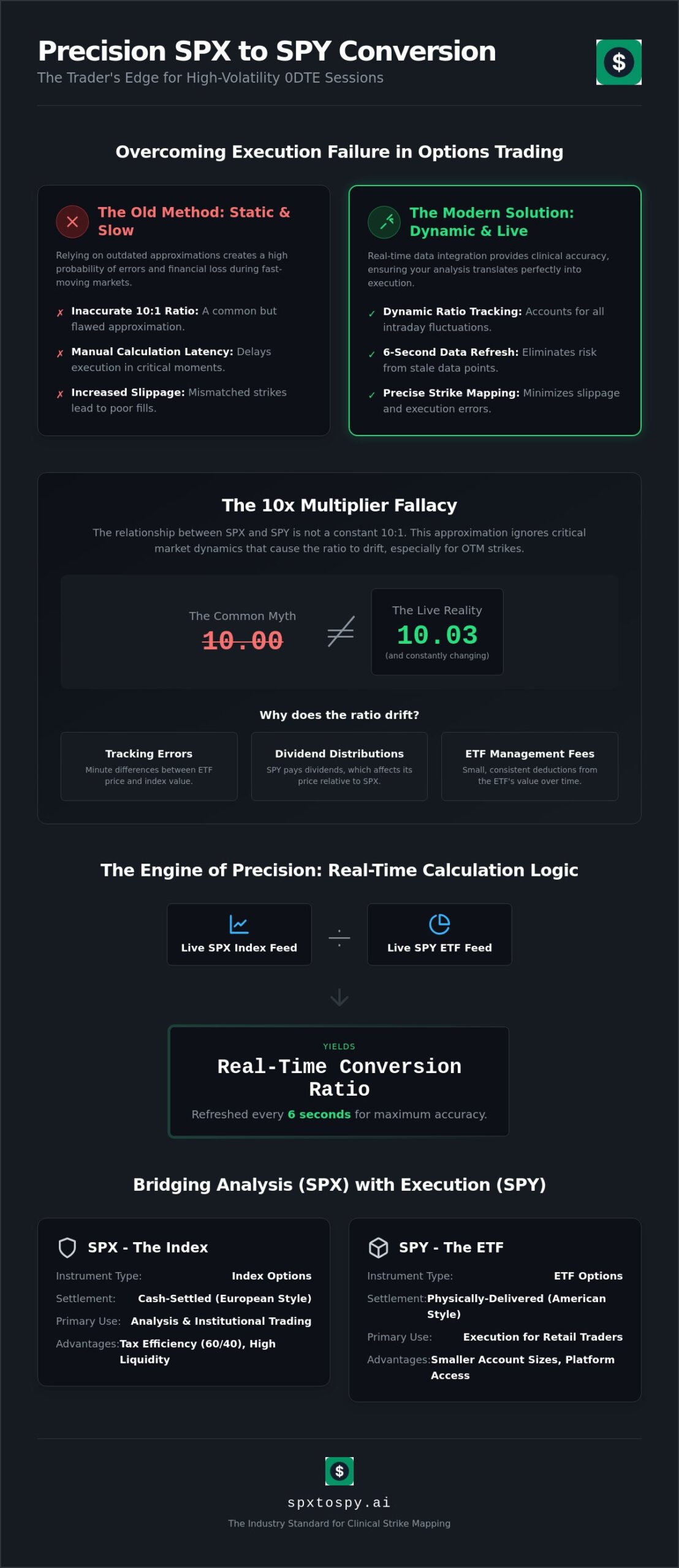 SPX SPY Ratio Tool Online: Technical Reference for Real-Time Strike Mapping